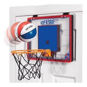 Pop-a-Shot Slam Dunk Over The Door Basketball Hoop Foldable Hanging 18" Wide